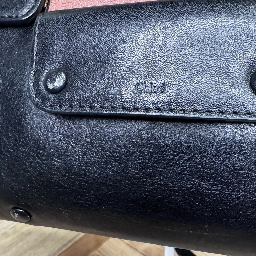 Chloe Vintage Alice Satchel in Black and Pink - Picture 3 of 16